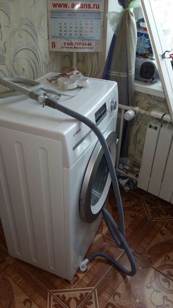 Установка и подключение стиральной машины
