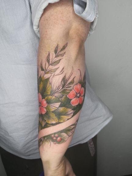 татуировка, тату nature, tattoo, татуировки цветы, тату растения