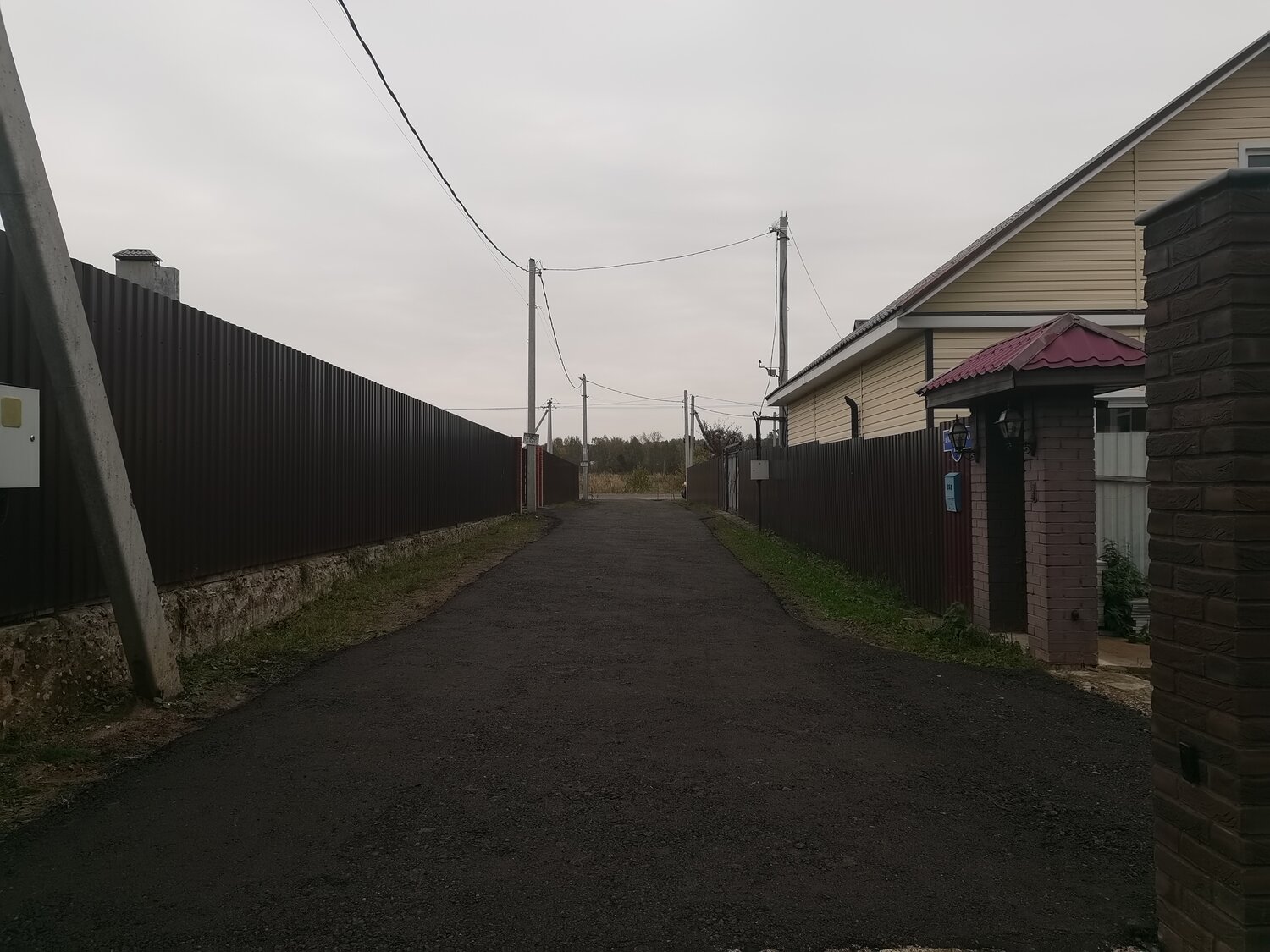 участок, улица, забор, деревни, загородный дом
