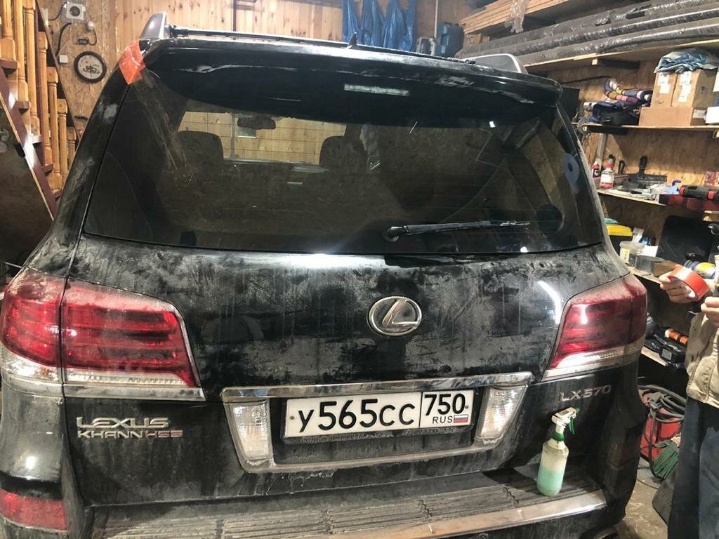 автомобиль, авто, toyota land cruiser, land cruiser 200 16+ спойлер под стекло, Lexus LX III