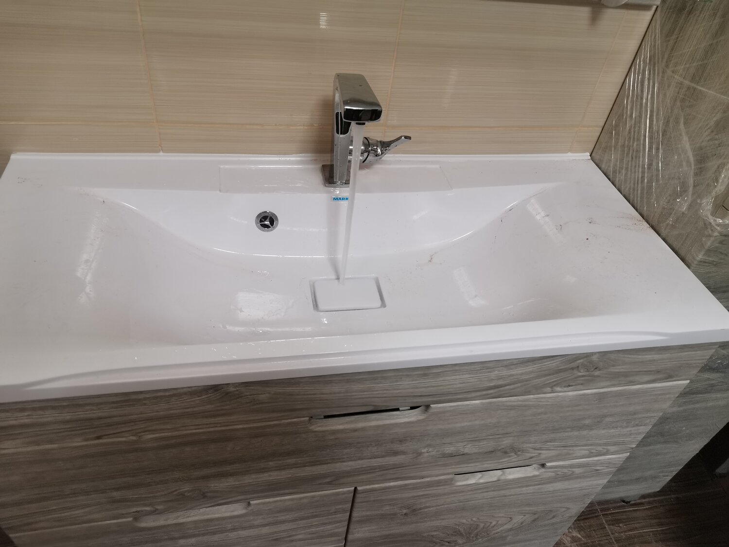 comforty. тумба-умывальник "турин-90l" дуб бежевый с раковиной comforty 9090el, раковина, m90wcc0602wg раковина, умывальник, раковина акватон премьер