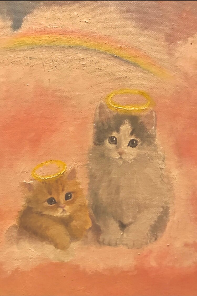 художник renate koblinger, кот живопись, кот пастелью, кошка картина, картины котиков