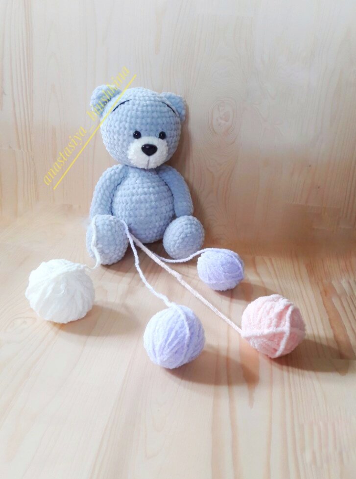 игрушка амигуруми, вязаные игрушки, вязаная игрушка мишка, амигуруми, вязание крючком мишка