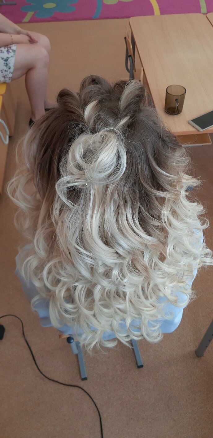 3д локоны на мелированные волосы, кудри, hair, волос, окрашивание волос