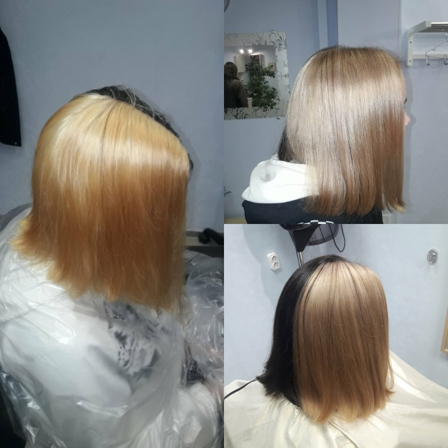 окрашивание волос, total blond окрашивание до после, мелирование, выпрямление волос, иллюминаж окрашивание техника
