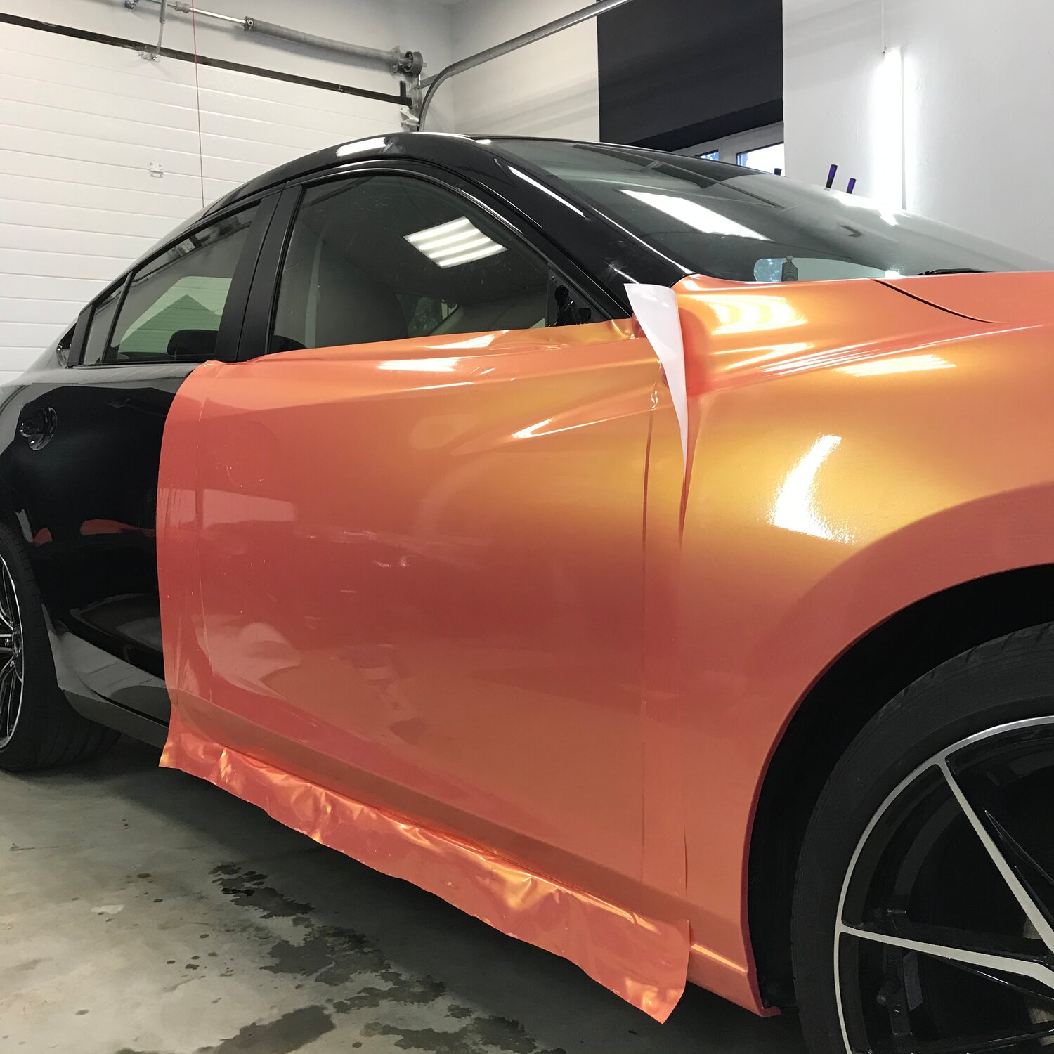 автомобиль, автовинил оранжевый глянец, авто, lava orange hexis, оранжевый перламутр nissan