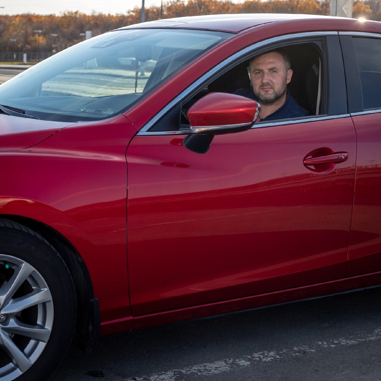 автомобиль, авто, машин, мазда 6 красный металлик, mazda