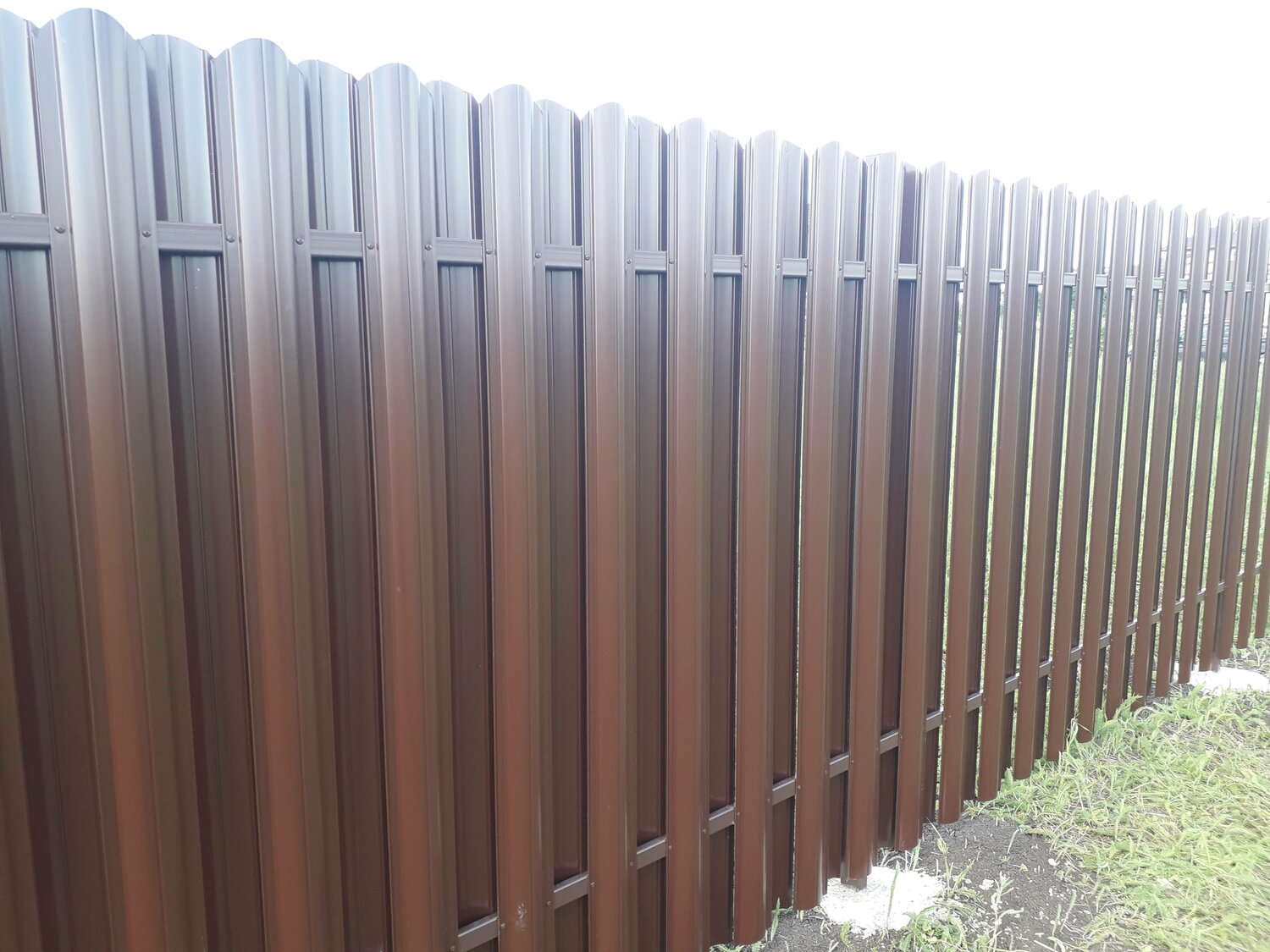 забор штакетник, штакетник, забор из евроштакетника 1.20, металлический штакетник двухсторонний, серый штакетник гранд лайн забор