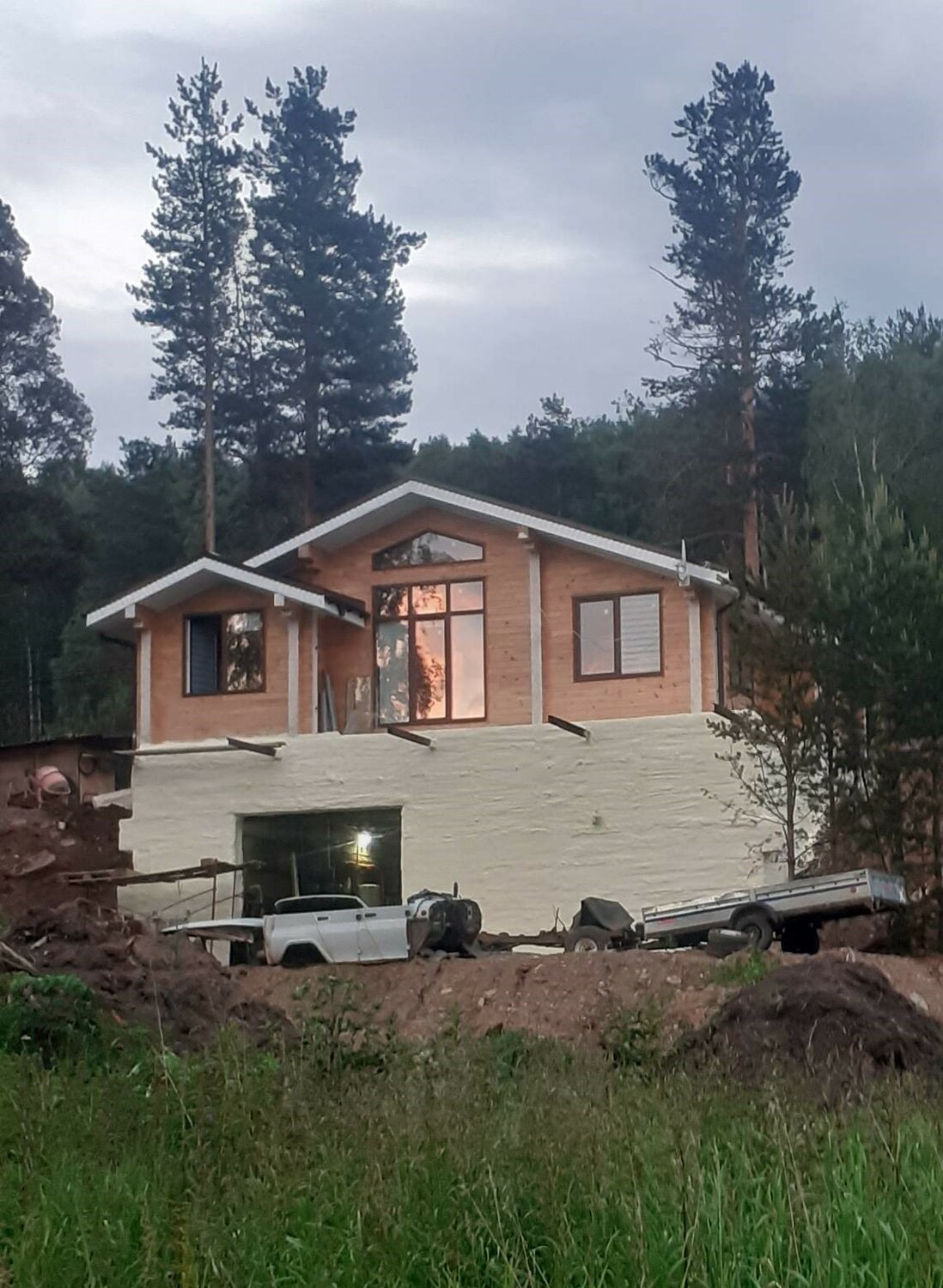 загородный дом, частный дом из газобетона, дом из газосиликата 2 этажа, коттедж, дом шале