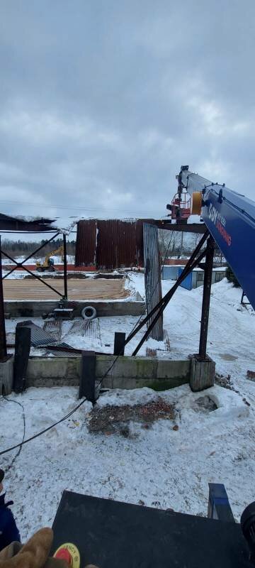 манипулятор кран, машина с манипулятором, техника строительная, техника, монтаж винтовых свай краном