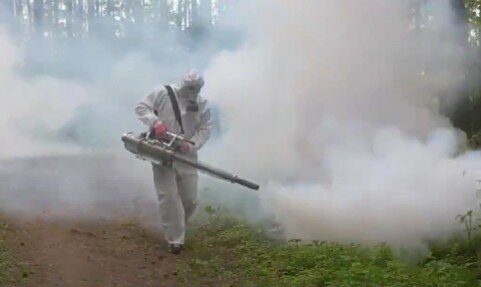 дезинсекция комаров, дезинфекция горячим туманом, vectorfog генератор горячего тумана, дезинсекция горячим туманом, фумигация