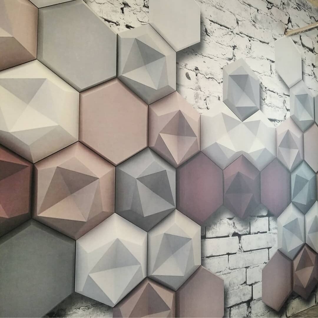 гипсовые 3 d панели, гипсовые стеновые панели соты hexagon, гипсовая 3 д панель, плитка шестигранник объемная, соты на стене