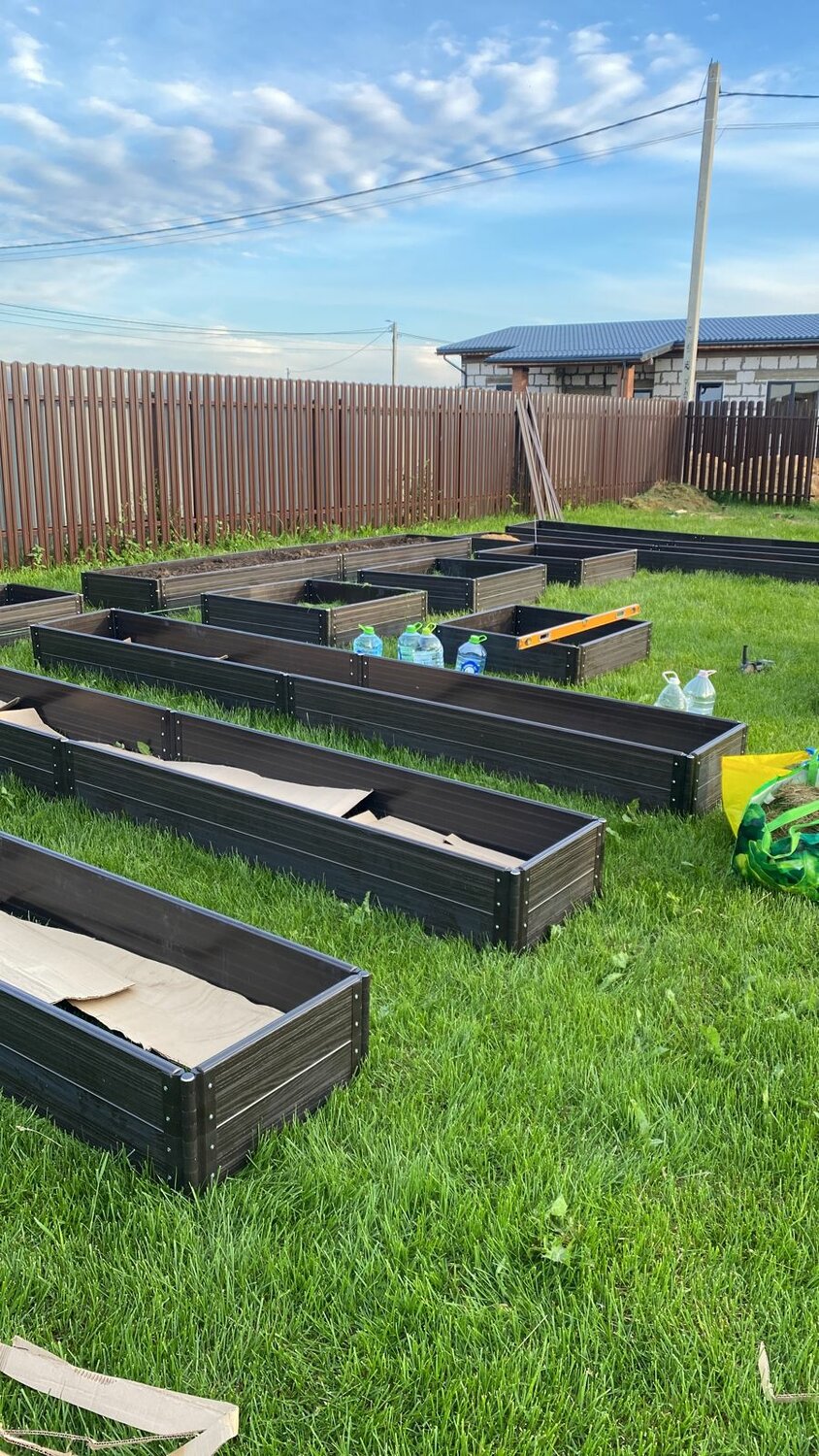 готовые грядки, грядка дпк, грядки для дачи, ограждение грядок, пластиковые грядки