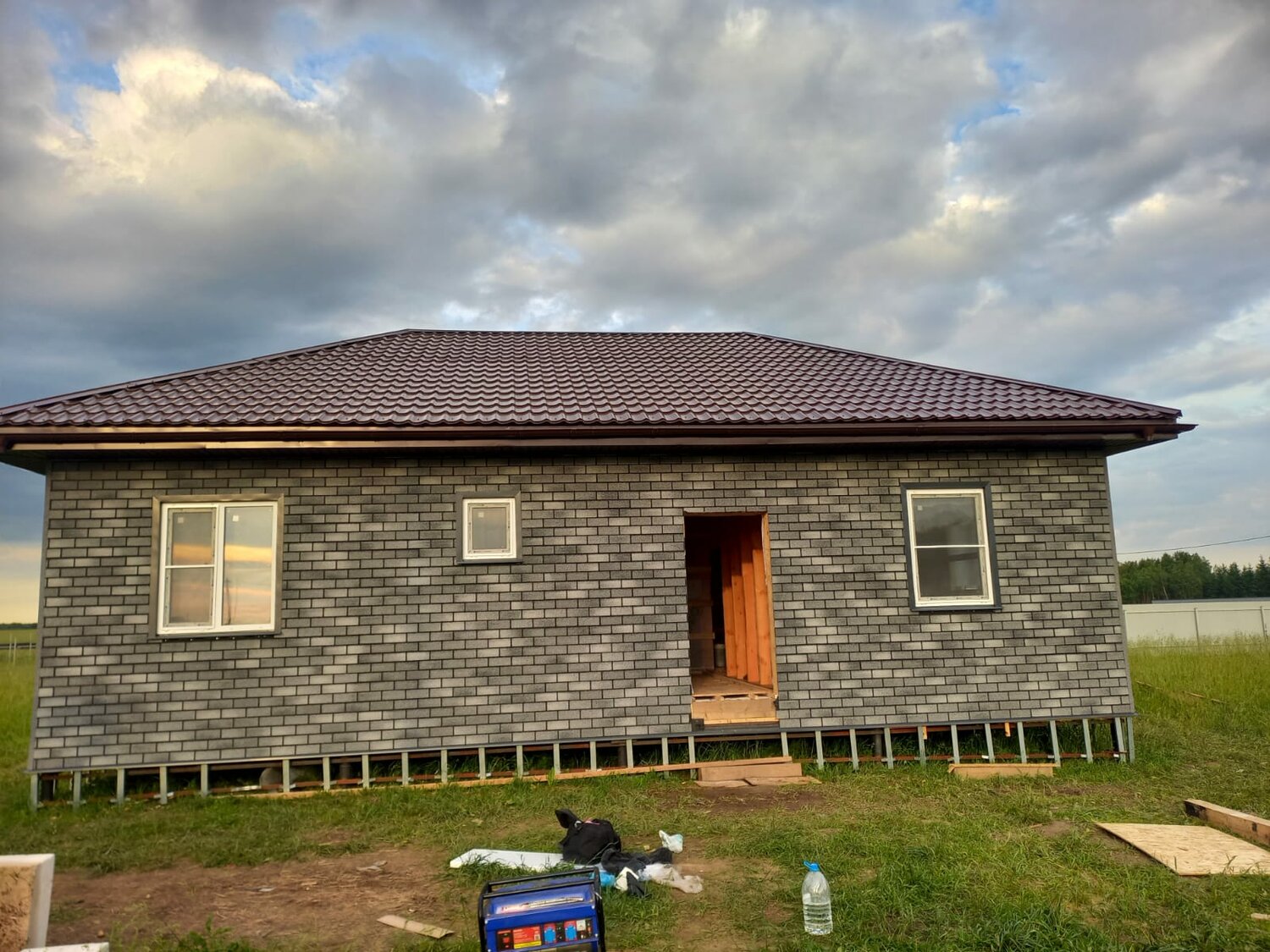 дом в, фасадная плитка технониколь hauberk, частного дома, дома дом, дома в селе