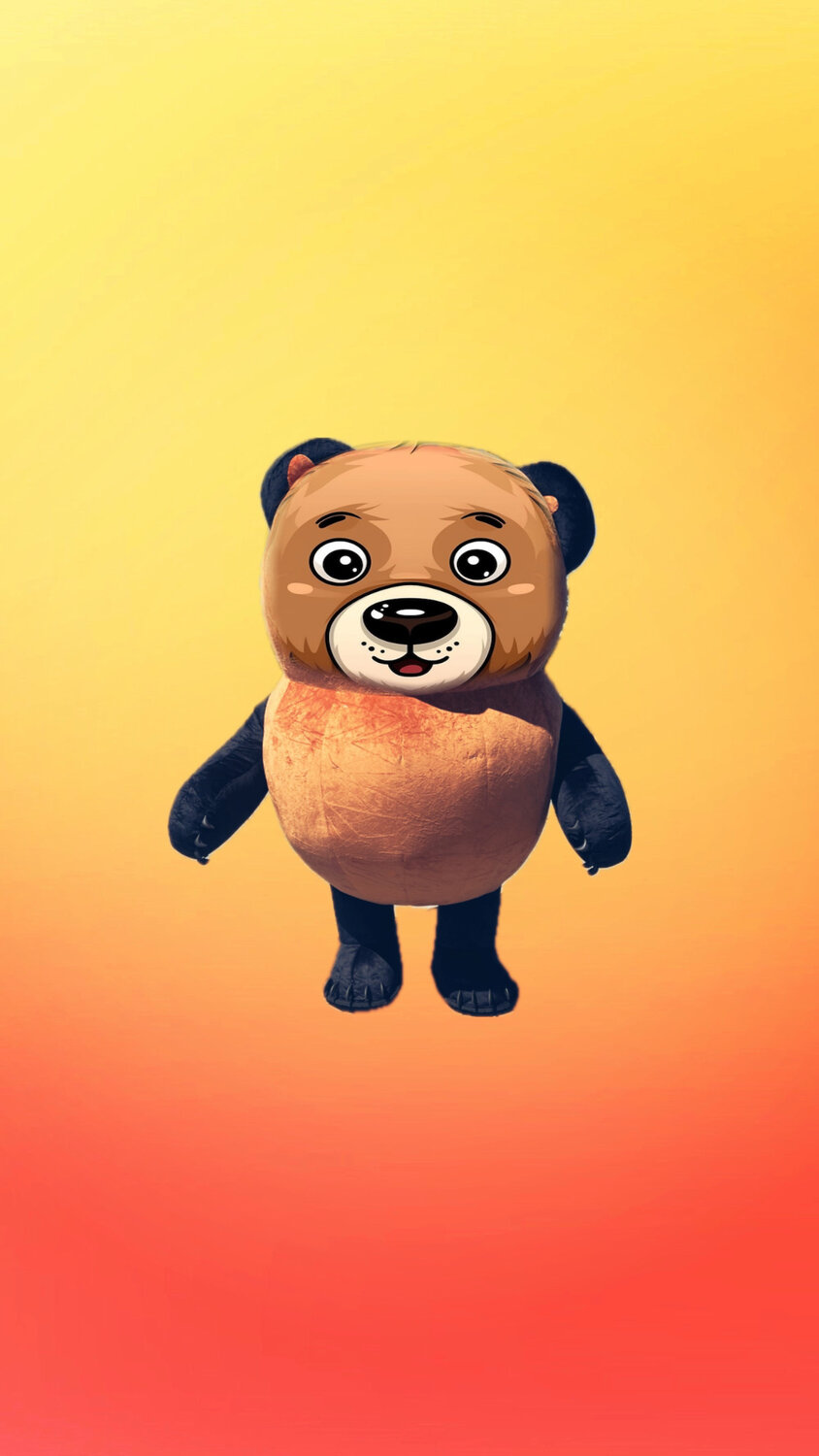 винни пух игрушка, мягкая игрушка винни пух, надувной костюм медведя, мультяшные медведи, мультяшный медвежонок