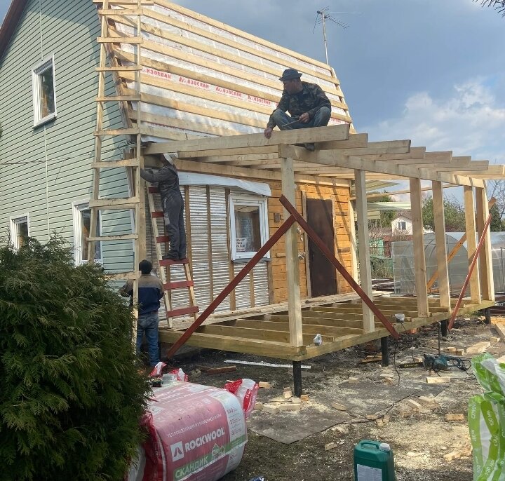 пристрой к дому каркасный, каркасная пристройка к дому, каркасного дома, пристрой к деревянному дому каркасный, каркас веранды к дому