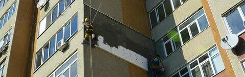 промышленный альпинизм утепление фасадов, утепление фасада альпинистами, утепление фасада многоквартирного дома, герметизация швов в панельном доме, утепление фасада