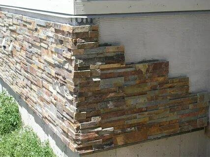 облицовка цоколя искусственным камнем технология, отделка цоколя декоративным камнем, отделка цоколя искусственным камнем, облицовка цоколя искусственным камнем, рваный камень для наружной отделки цоколя