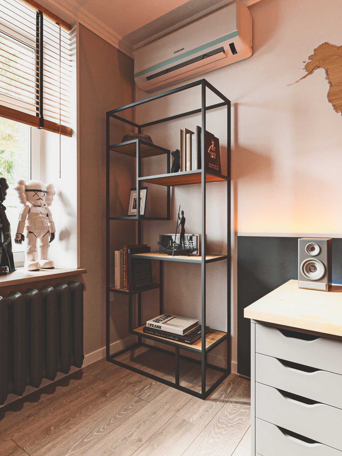 стеллаж в стиле лофт, стеллажи лофт, стеллаж лофт loft wood studio, стеллаж, стеллаж лофт симпл