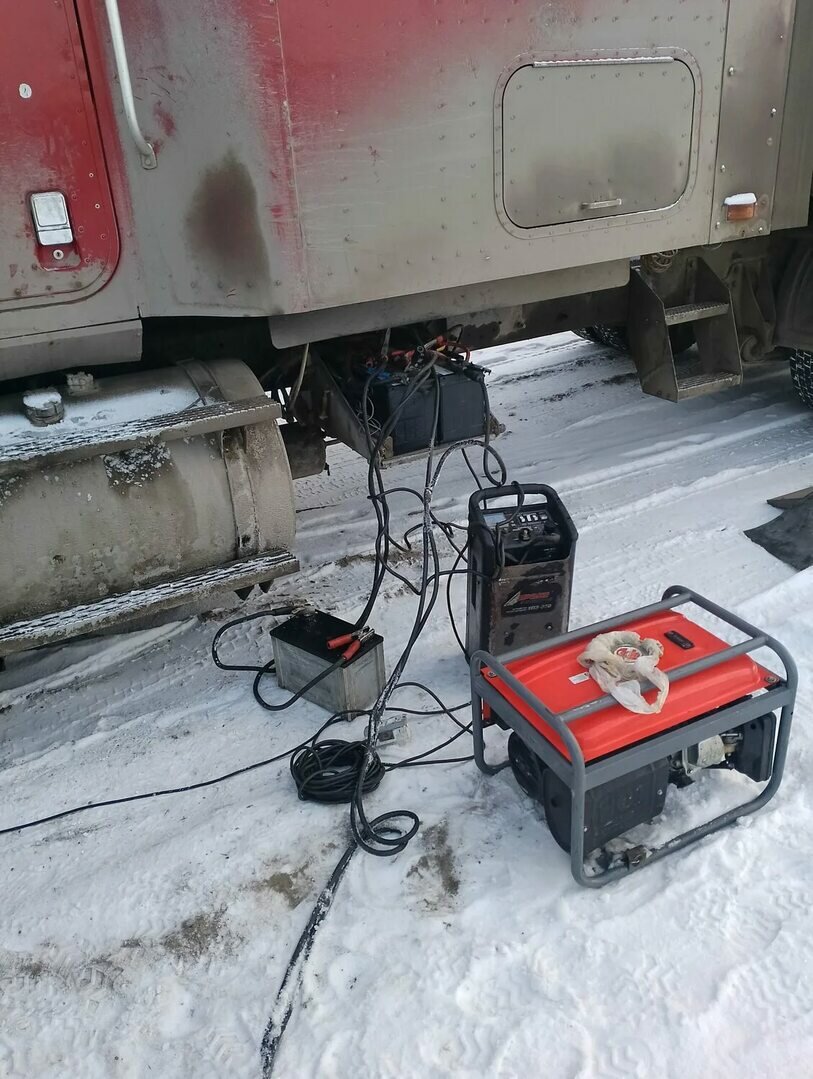 отогрев грузовых автомобилей, прикурить грузовой автомобиль, отогрев автомобиля, генератор в автодом, отогрев авто