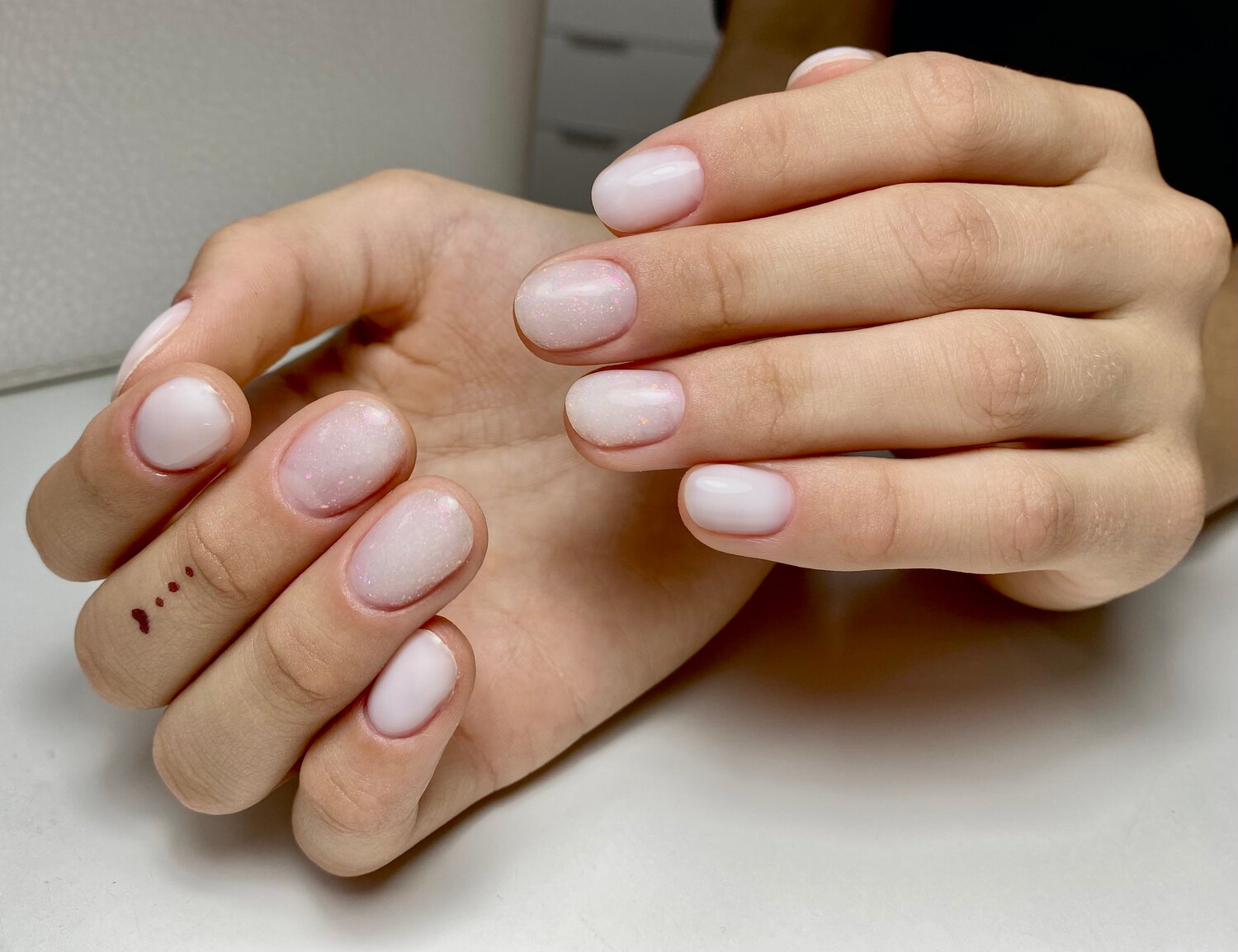 ногти, маникюр 💅, классический маникюр, молочный маникюр на короткие ногти, маникюр молочные