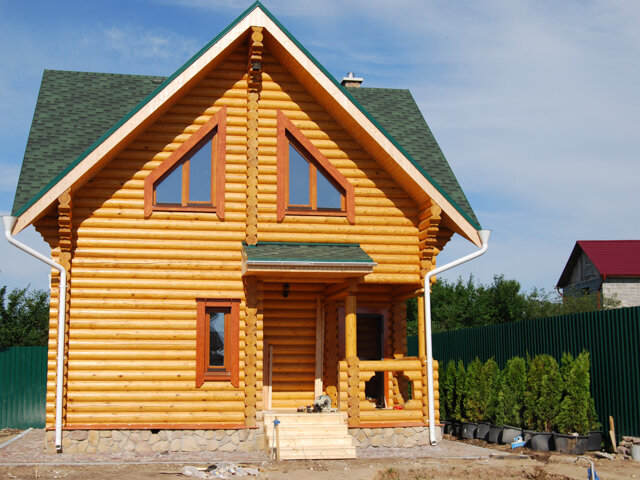 деревянные постройки, дома из оцилиндрованного бревна, дом оцилиндрованного бревна 7х8, дом сруб, проект дома из бревна