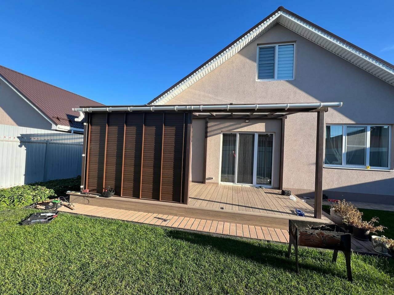 дом в, беседка, веранда крыша, веранда беседка, крыша для террасы