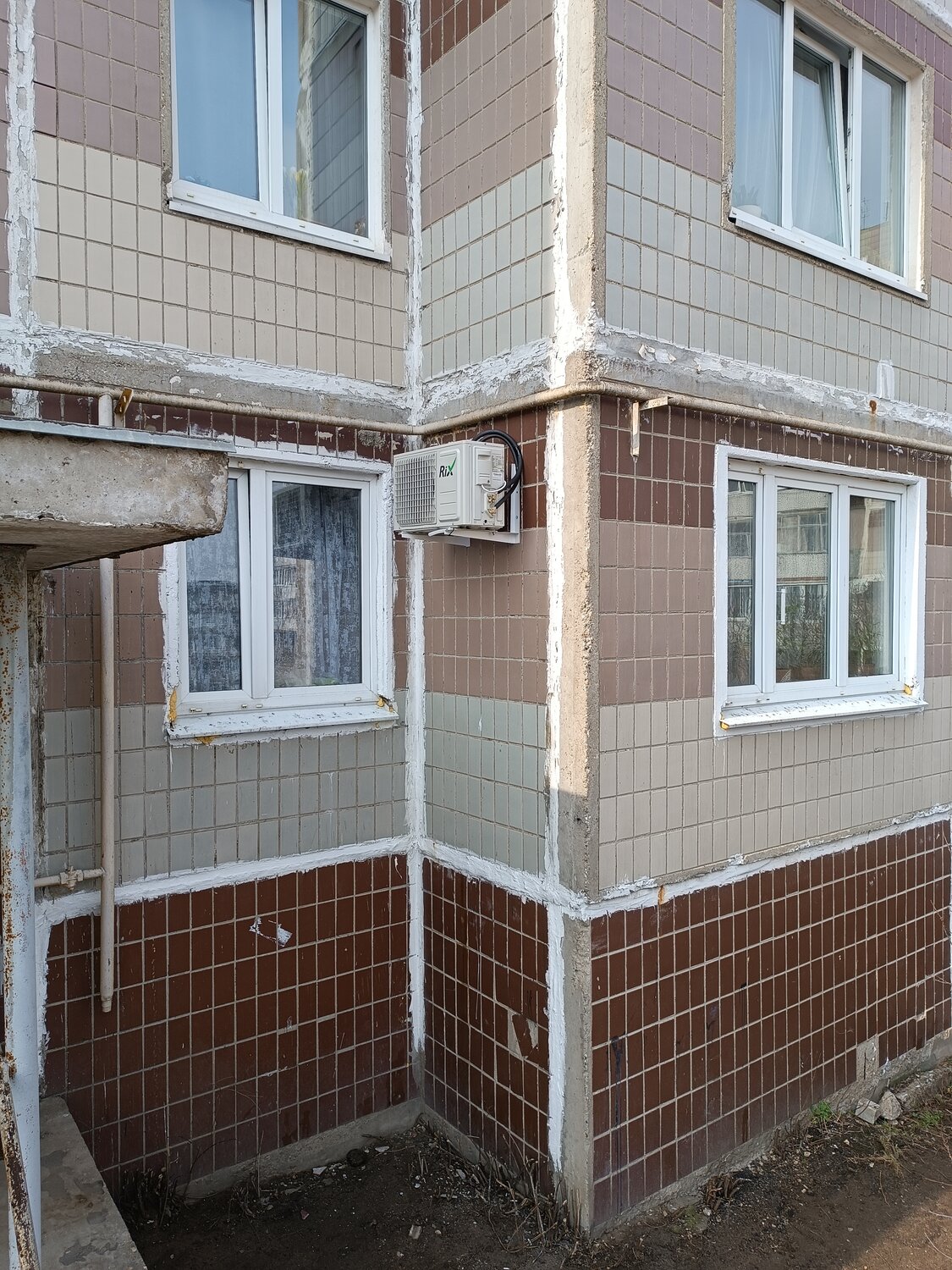 остекление балкона, кондиционер, дом, остекление лоджии, балкон п46