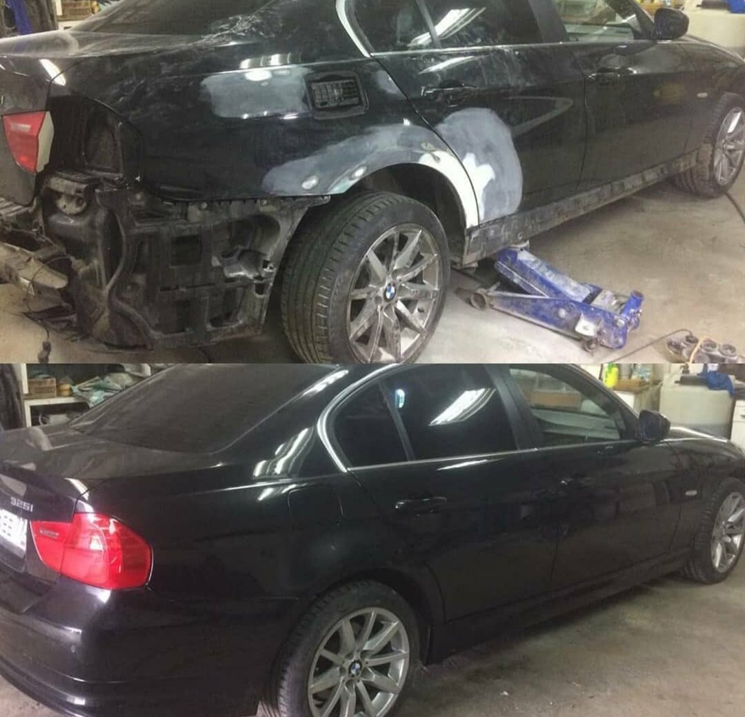 кузовной ремонт, восстановление авто до и после, bmw 3 series 2011, покраска автомобилей, ремонт кузова автомобиля