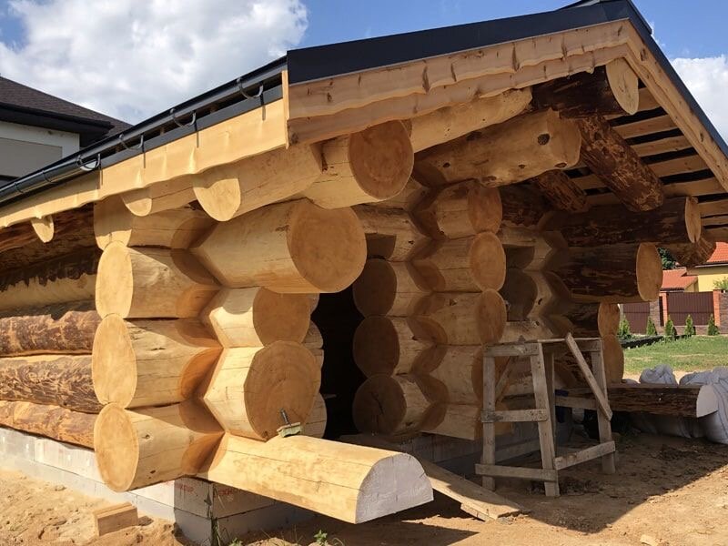 сруб бани, дикий сруб бани, сруб из бревна, дикий сруб баня 4на4, баня из окоренного бревна