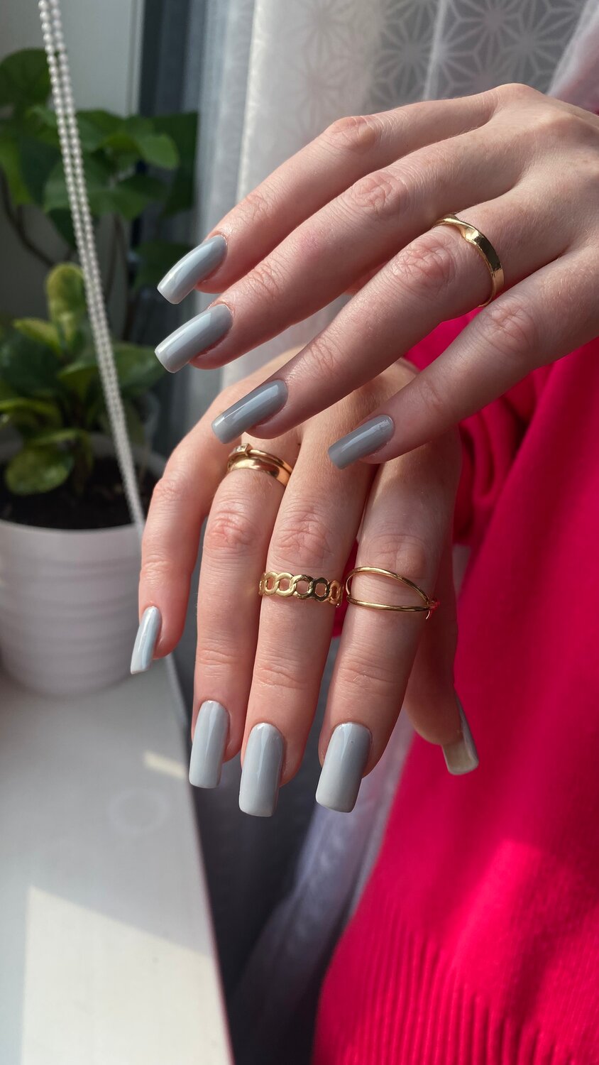 ногти, маникюр 💅, маникюр длинные ногти квадрат, ногти маникюр длинные, серые ногти