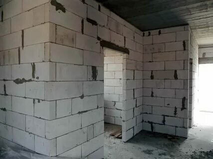 перегородка из газобетонных блоков, стены из газобетонных блоков, перегородка из газобетона, перегородка из газоблока, перегородка из пеноблоков