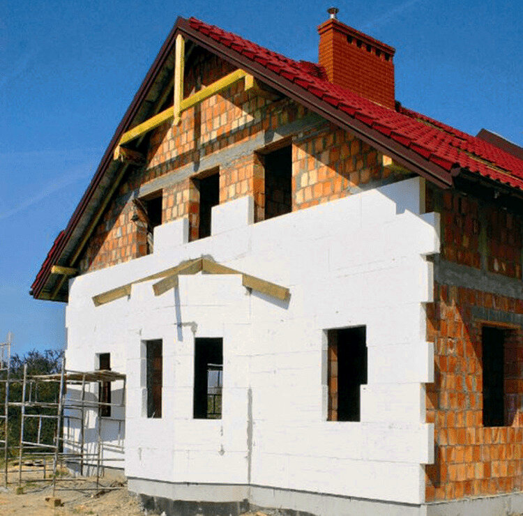 утепление дома пенопластом, утепление фасада пенопластом, утепление стен пенопластом, отделка фасада пенопластом, дом утепленный пенопластом