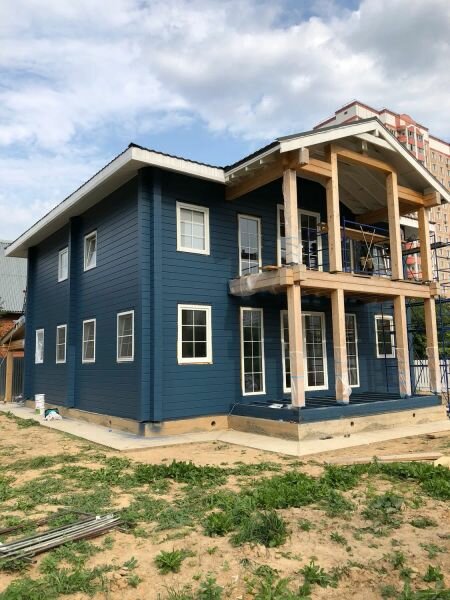 дом из двойного бруса, каркасный дом артстрой, тиккурила винха укко 2690, тиккурила винха цвет 2684, покраска деревянного дома