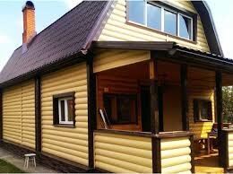 сайдинг блок хаус, сайдинг, дома сайдинг, фасад из блокхауса, металлический сайдинг