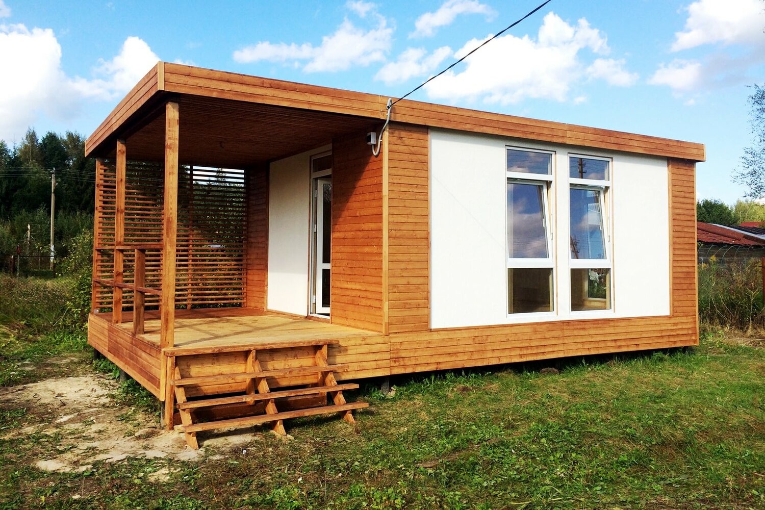 летний домик, модульный дом для дачи, модульные дачные домики, модульные домики для дачи, дачный домик из вагончика