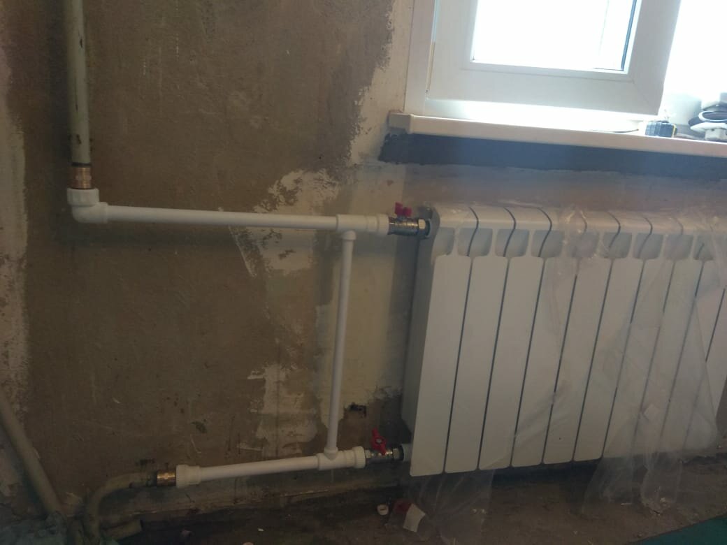 Монтаж радиатора