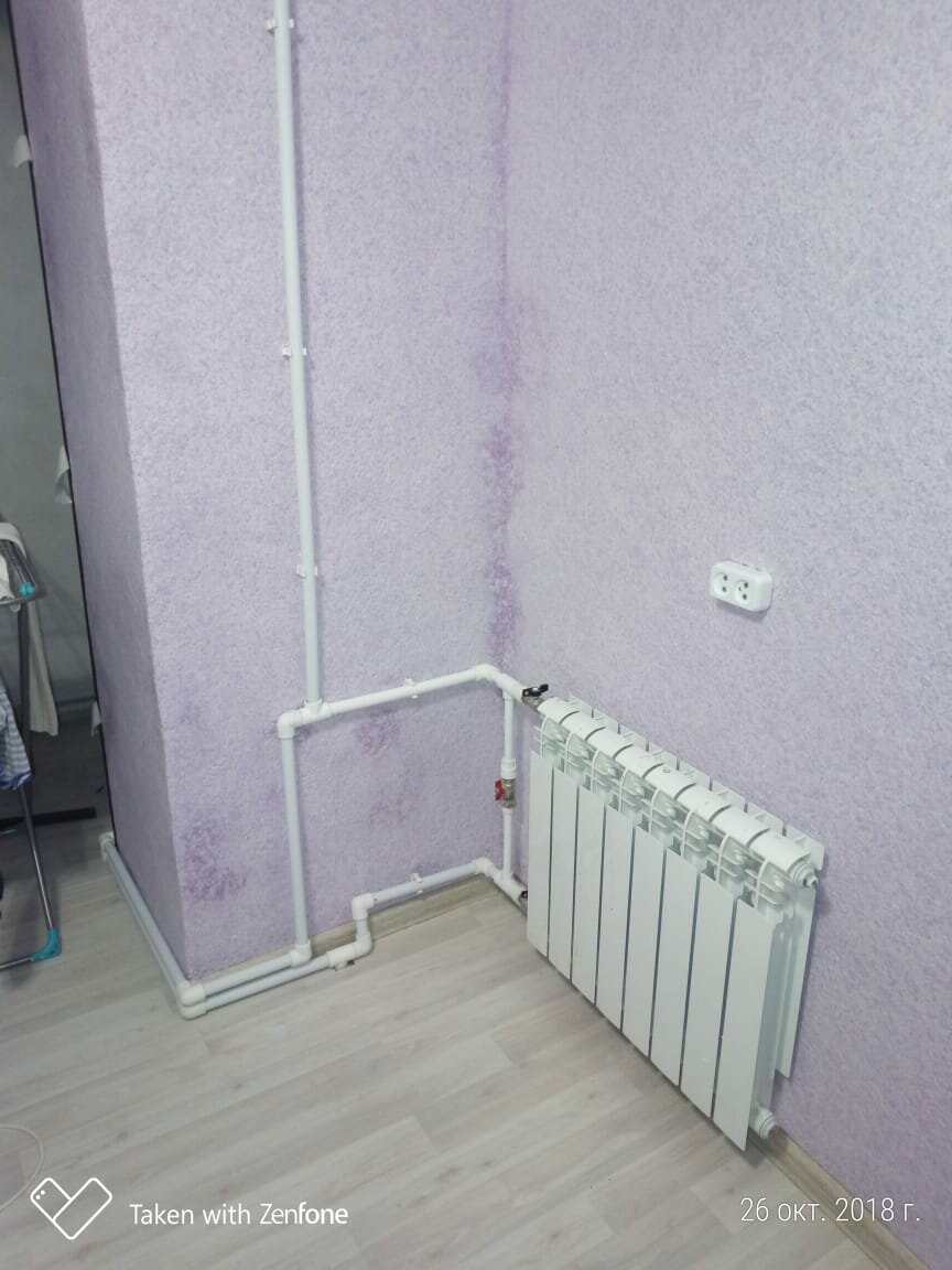 Монтаж радиатора
