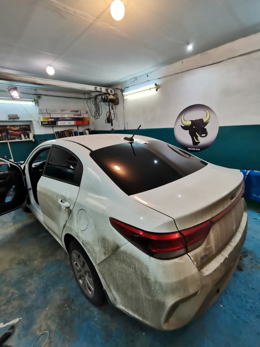 авто, автомобиль, kia rio, тонировка, тонировка винилом авто