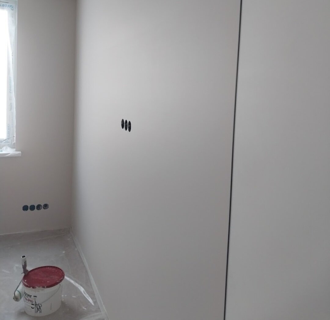предчистовая отделка white box, шпаклевка под покраску, шпаклевка стен, шпаклеванные стены, стены под покраску