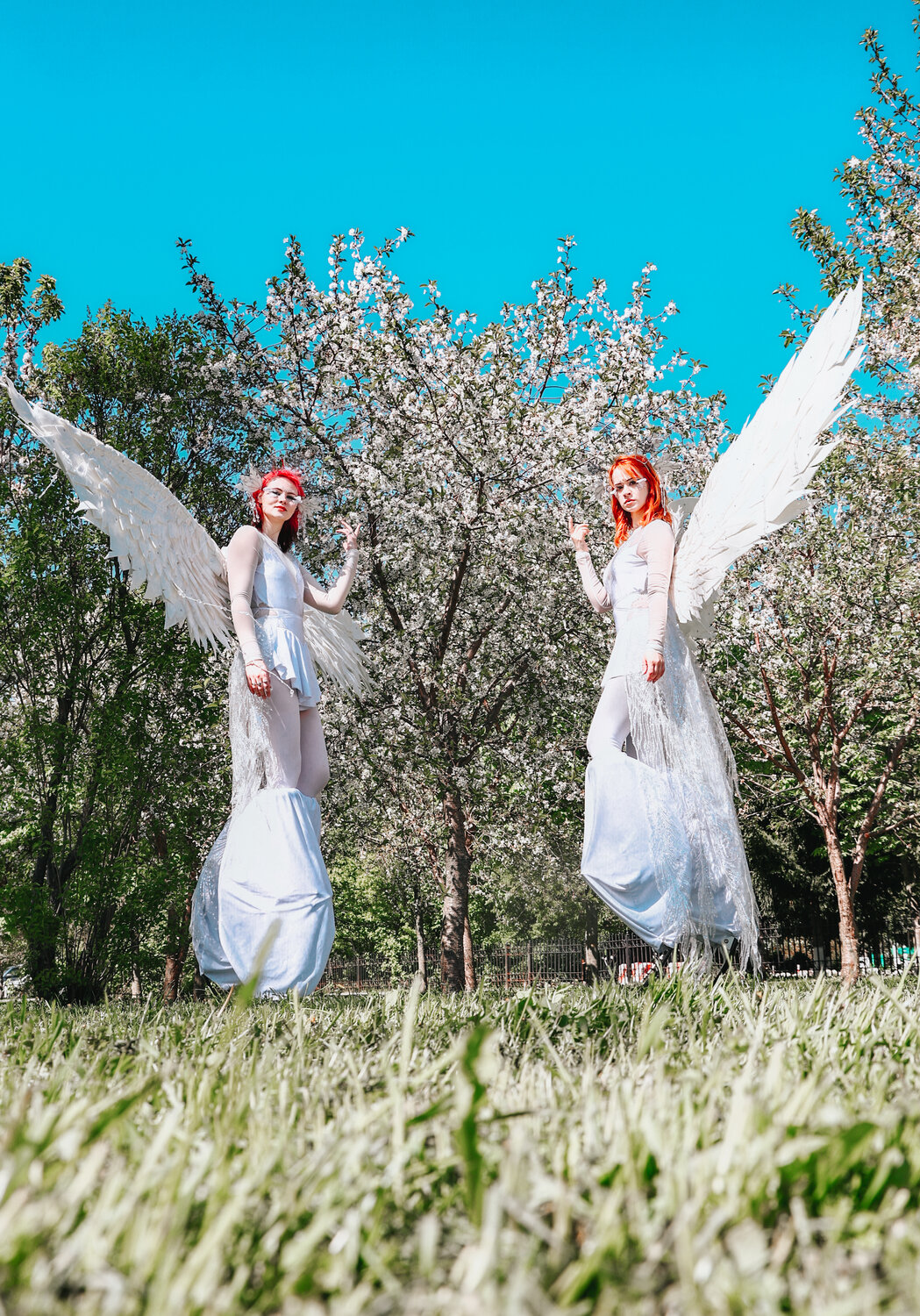 свадьба, ангел фотосессия, ангелы ходулисты, свадебная фотосессия, свадьба фотосессия
