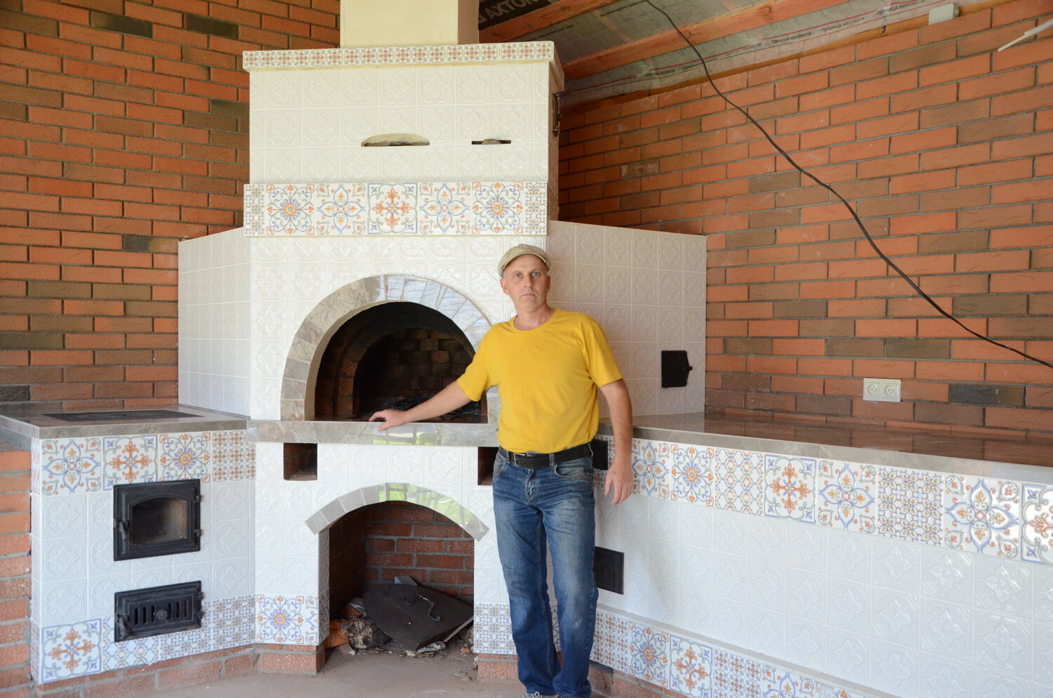алексей печник череповец, кирпичная печь, камины печи, кладка печей, русская печь с камином