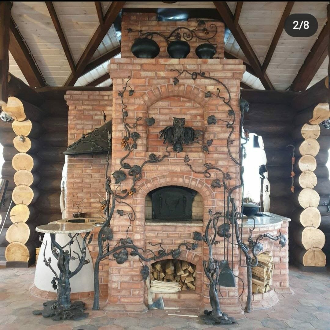 камины печи, кирпичная печь, печи барбекю, печь с мангалом, барбекю комплекс