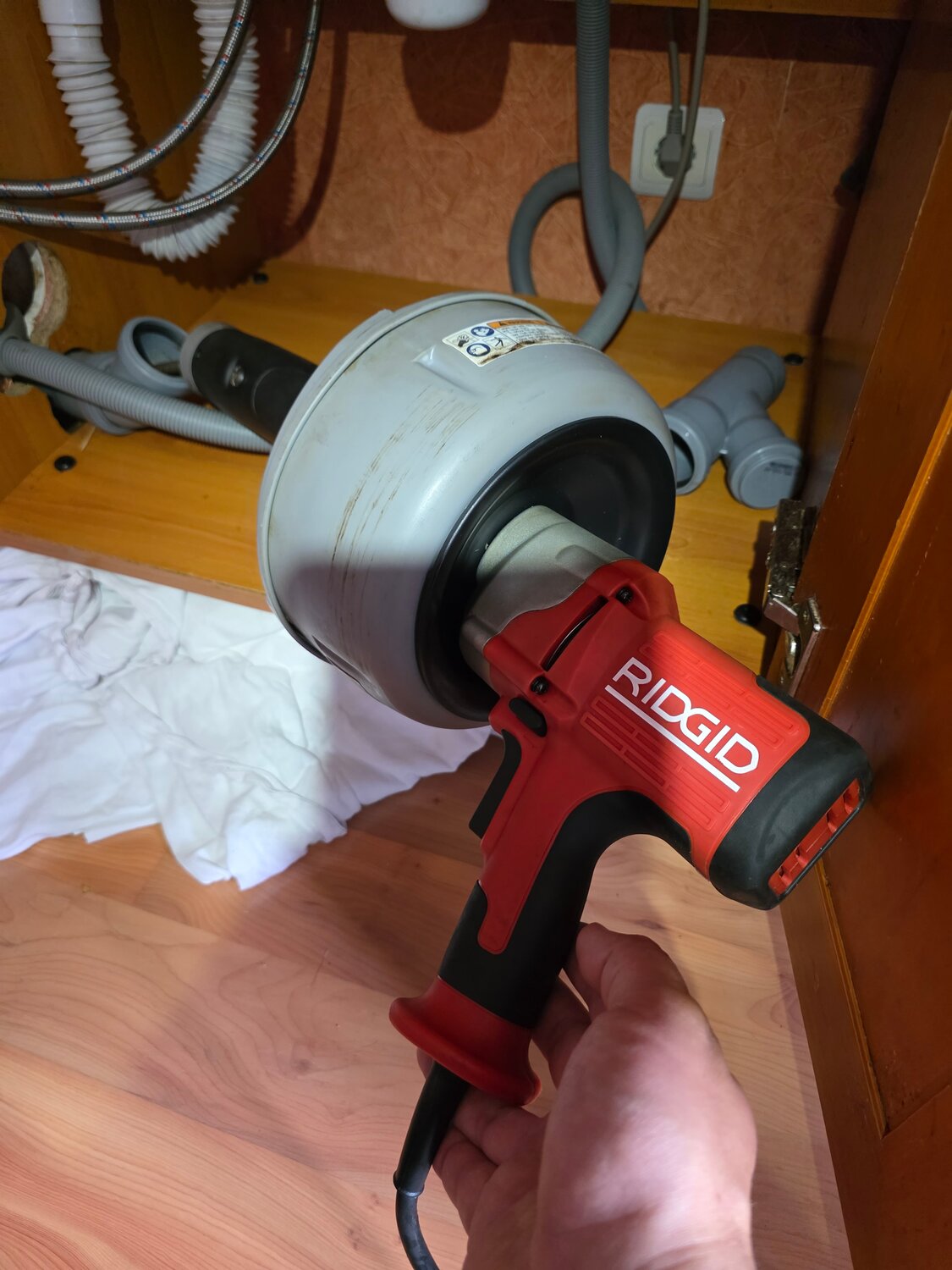 прочистные машины, электромеханическая прочистная машина ridgid к-45, инструмент для труб, ridgid k-45, для прочистки труб