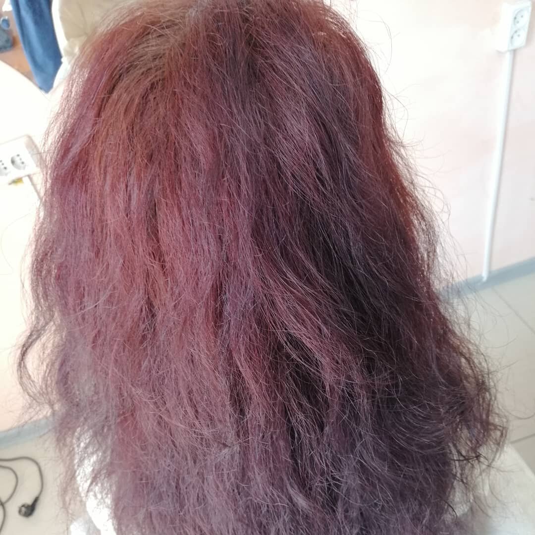 красный пигмент оллин на темные волосы, волос, цвет волос, hair, пористые волосы