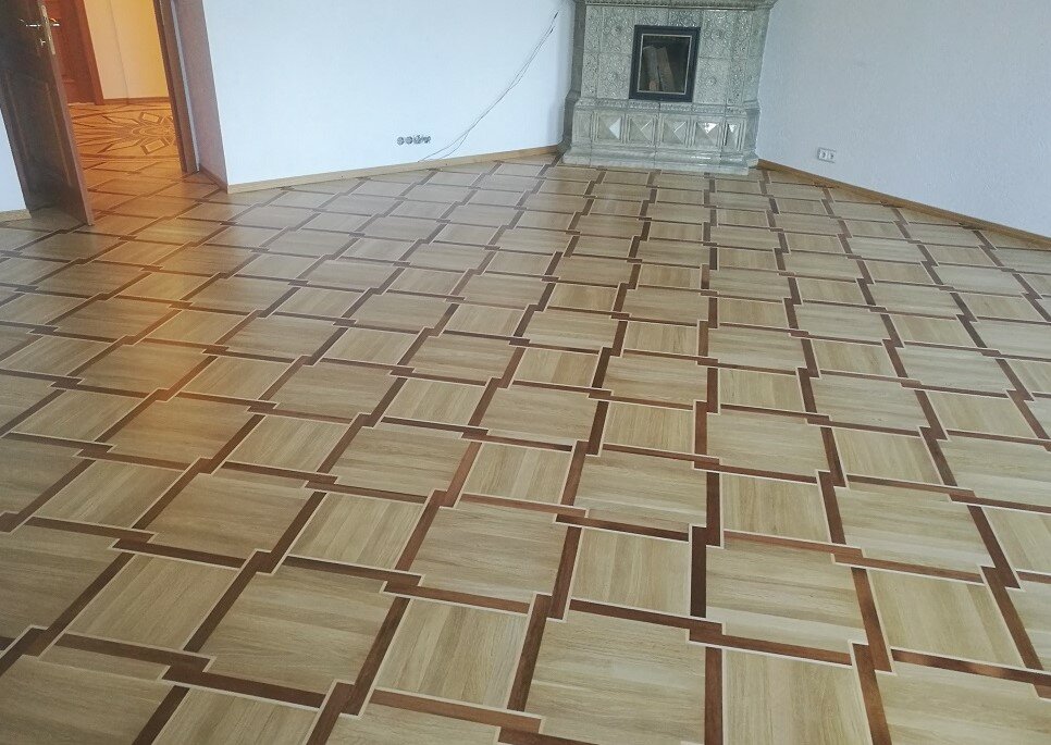 укладка паркета квадратами, укладка паркета в частном доме, паркет, пол, напольное покрытие