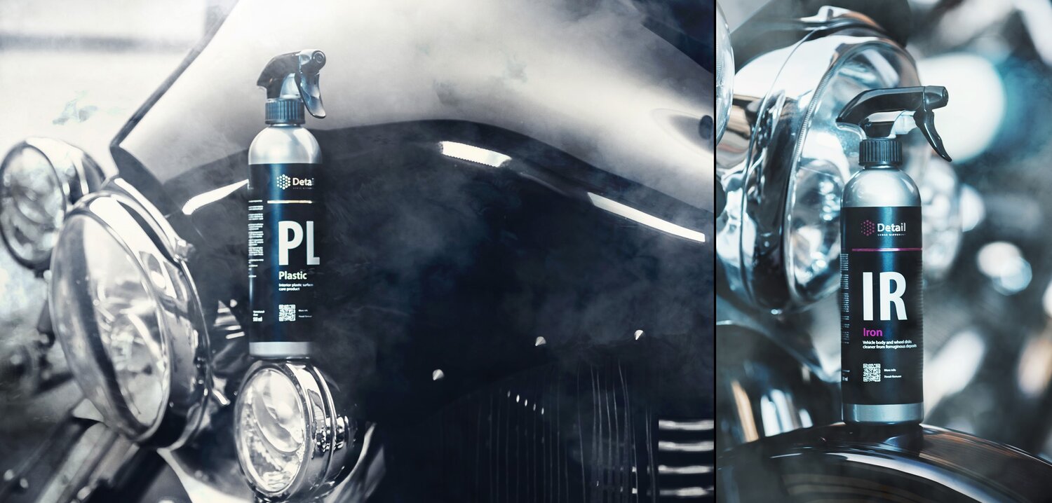 очистители, очиститель кузова от металлической пыли iron, универсальный очиститель, чернитель резины tr "tire" 500мл, чернитель резины detail