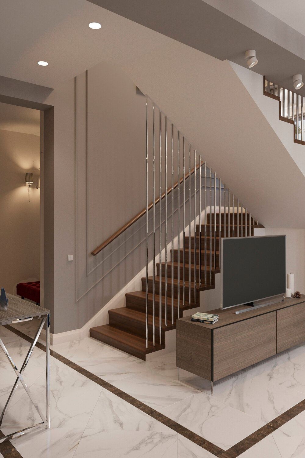 современные лестницы, современные лестницы для таунхауса, деревянные лестницы в современном стиле, лестница в таунхаус, необычные ограждения для лестниц