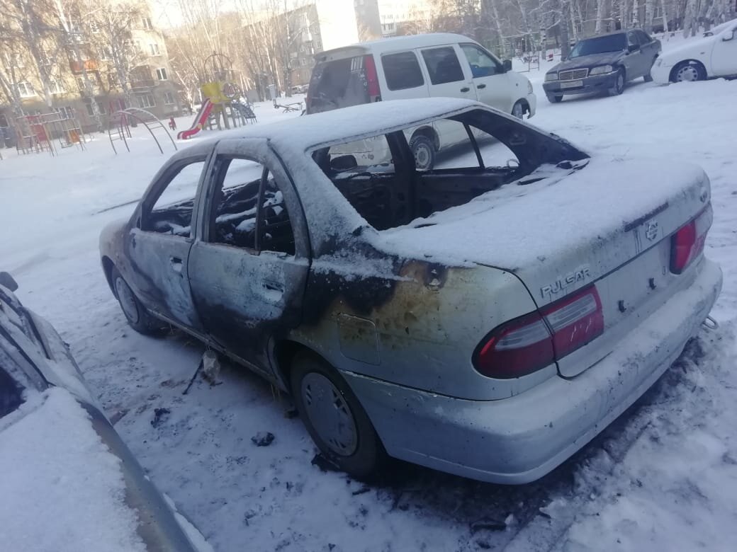автомобиль, авто, сгорела машина в новосибирске, заз сенс 2007г зимой, битые авто новосибирск