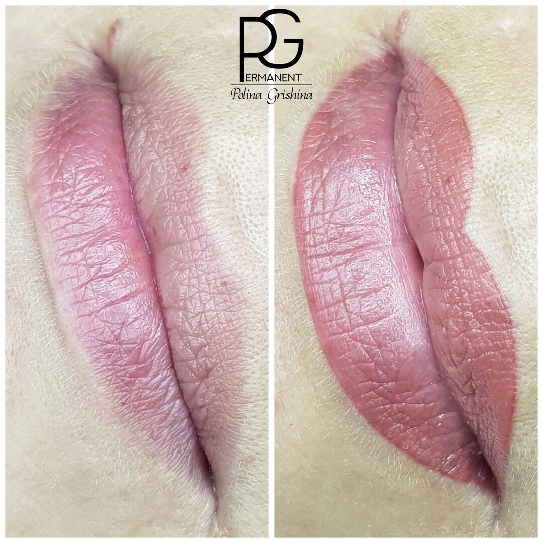 татуаж, татуаж губ розовый оттенок, lip, губа, makeup tattoo 24 губы зажившие